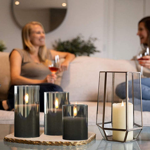 GenSwin three-pack pillar candles for birthdays, holidays, and weddings.