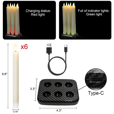 GenSwin taper candle remote control enables easy on/off and timer operation