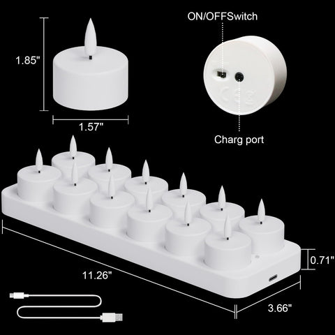 GenSwin wedding decor with soft white LED tealights