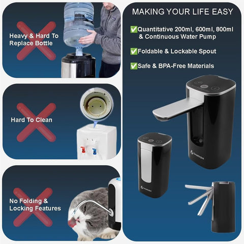 GentleJet BPA-free hose is removable for deep cleaning.