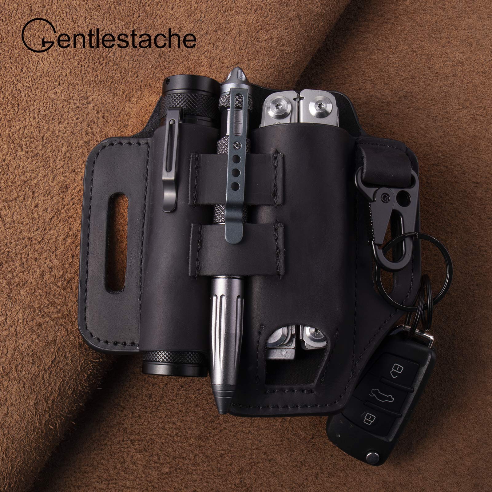 Gentlestache Belt Sheath flashlight holder keeps illumination ready