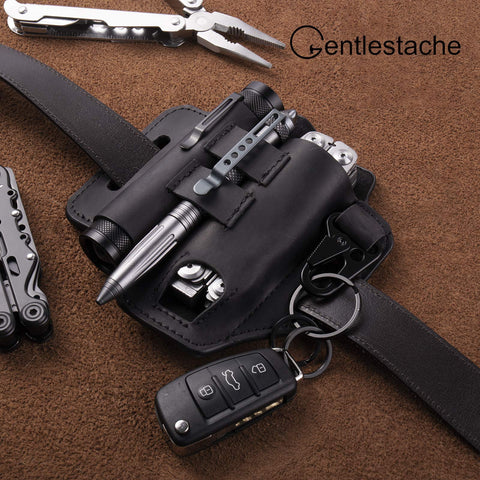 Gentlestache Belt Sheath keyclip secures daily keys