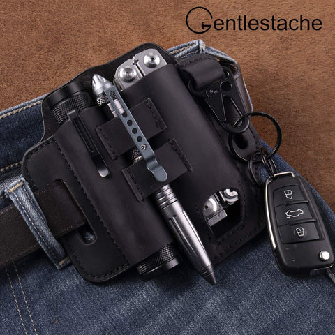 Gentlestache Belt Sheath leather closeup highlights durability