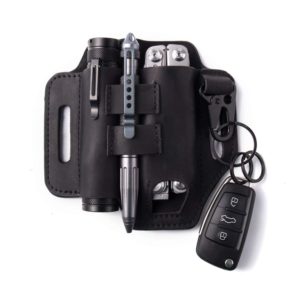 Gentlestache Belt Sheath multitool on belt for quick access