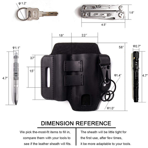 Gentlestache Belt Sheath on-belt view shows compact fit