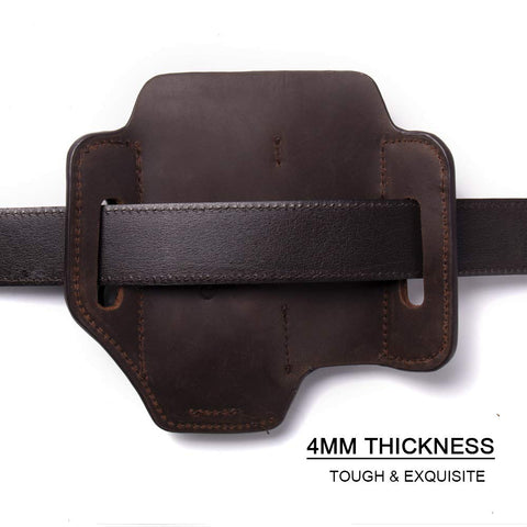 Gentlestache leather texture highlighting durable, aging leather.