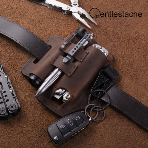 Gentlestache pen holder secures writing tools for instant use.