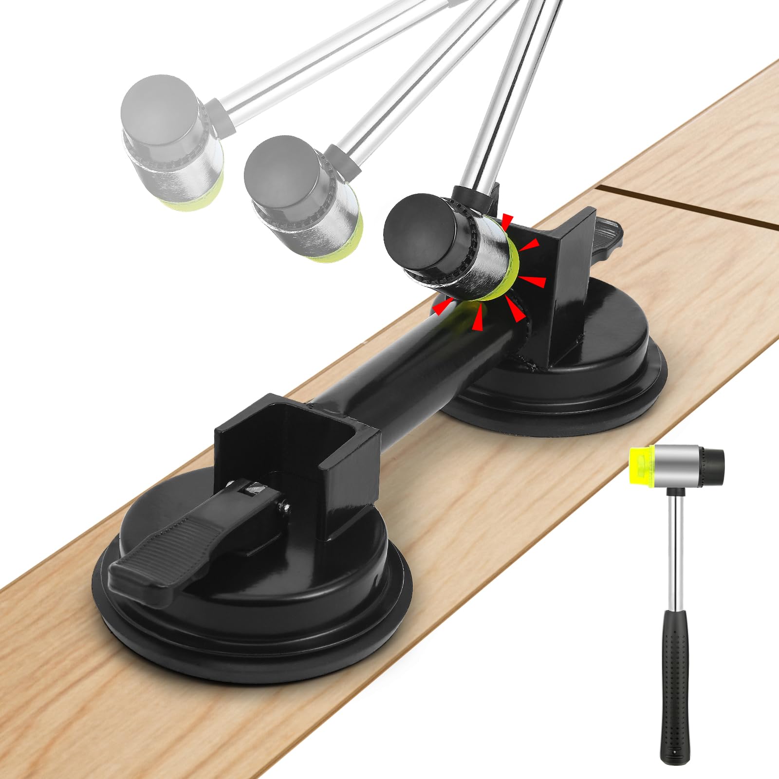Genubi Industry floor gap fixer tool with enhanced suction cup for precise alignment on floors.