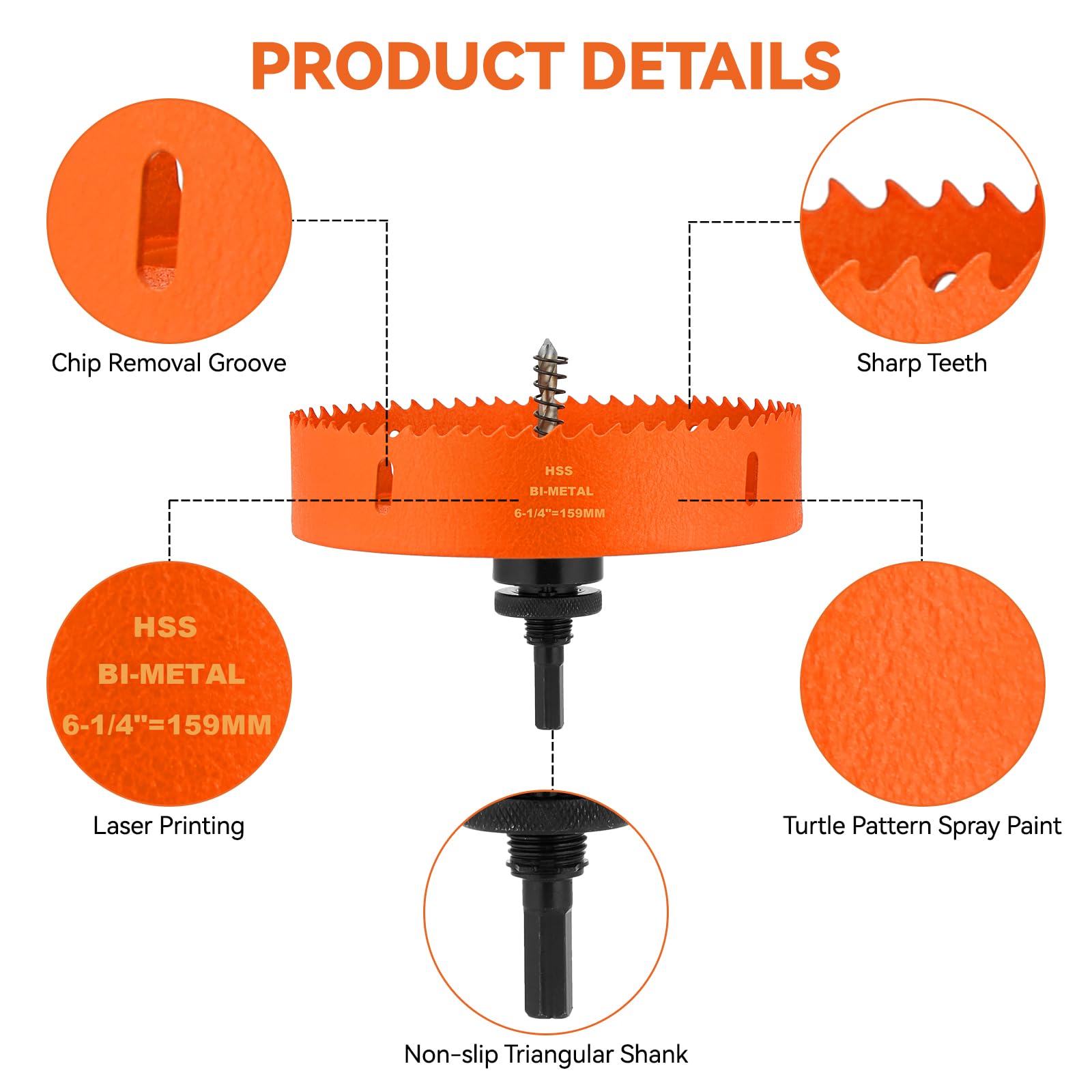 Genubi Industry arbor with drill bit enables quick setup and stable cuts.