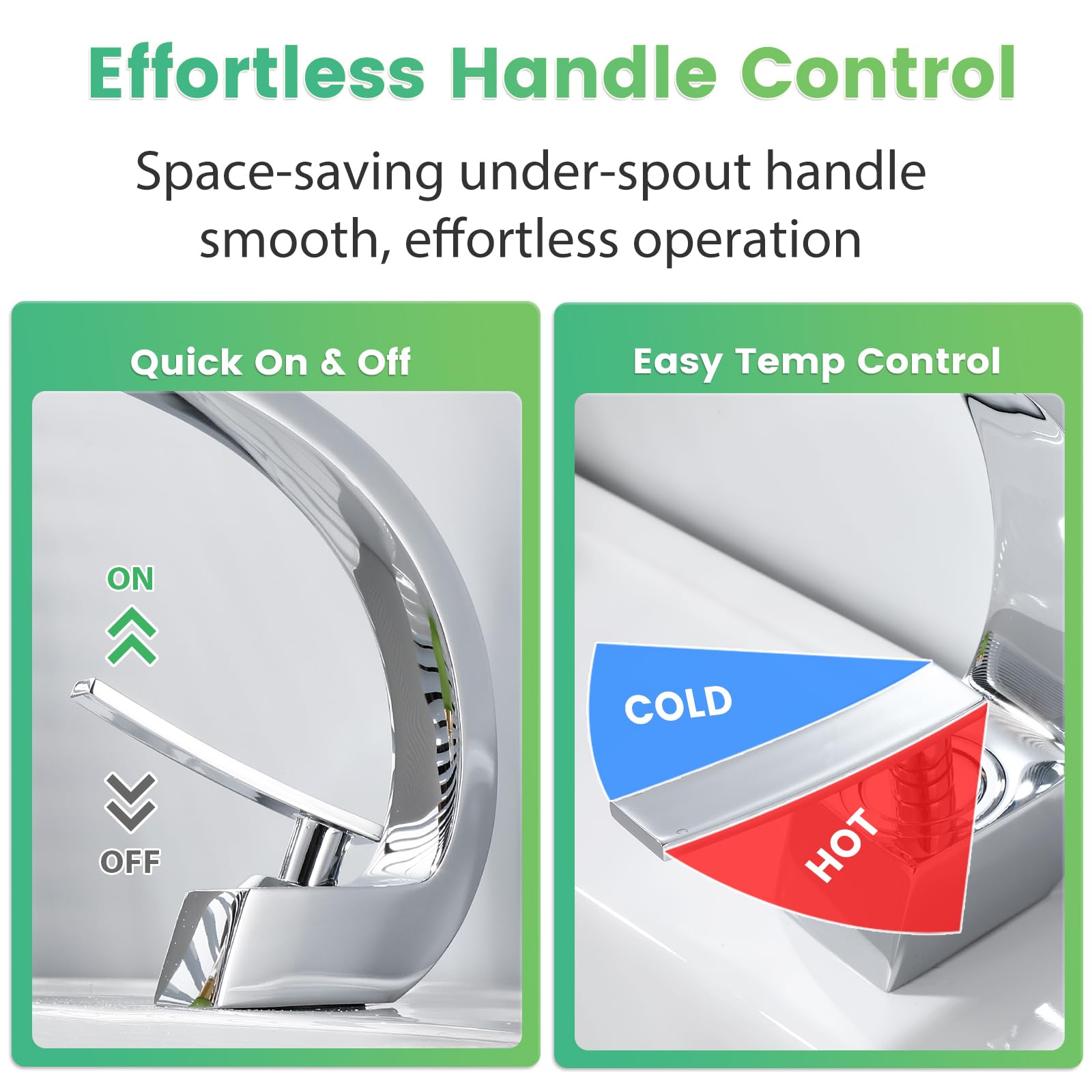 Geobella one-handle-control offers easy precise temperature and flow adjustments