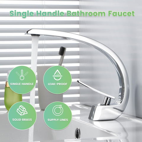 Geobella solid-brass body ensures longevity and corrosion resistance in busy bathrooms