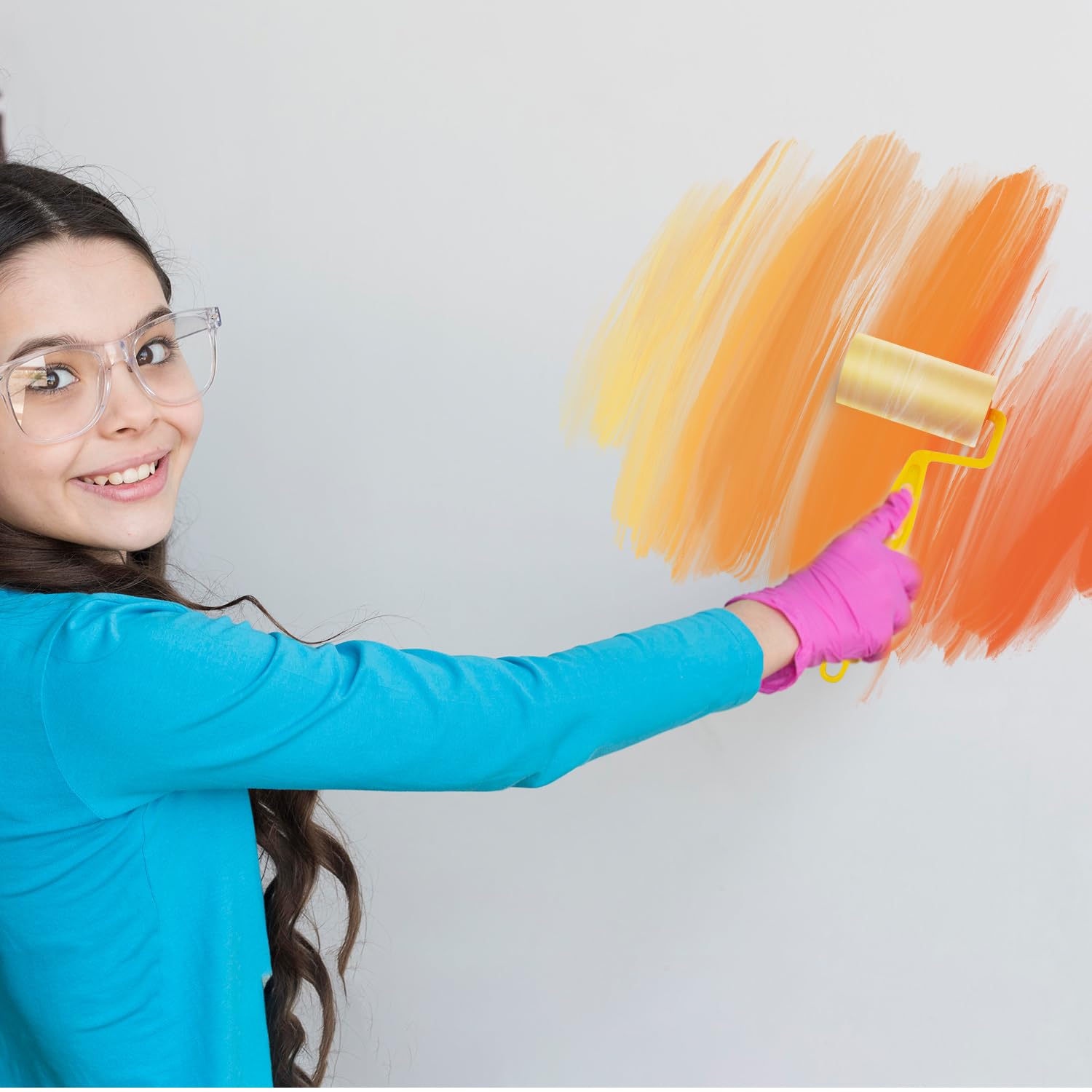 GEOOXY premium painting combo brush provides precise control for sharp edges.