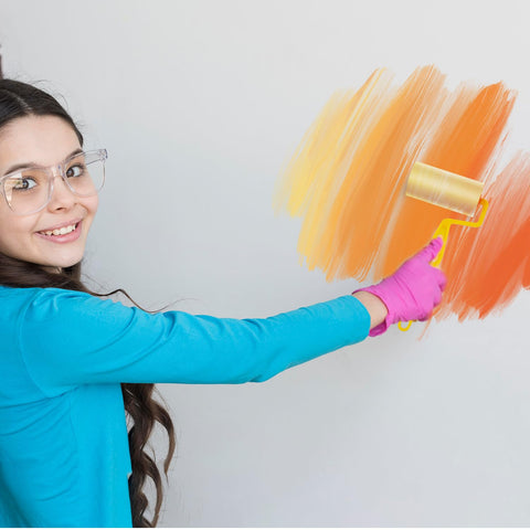 GEOOXY premium painting combo brush provides precise control for sharp edges.