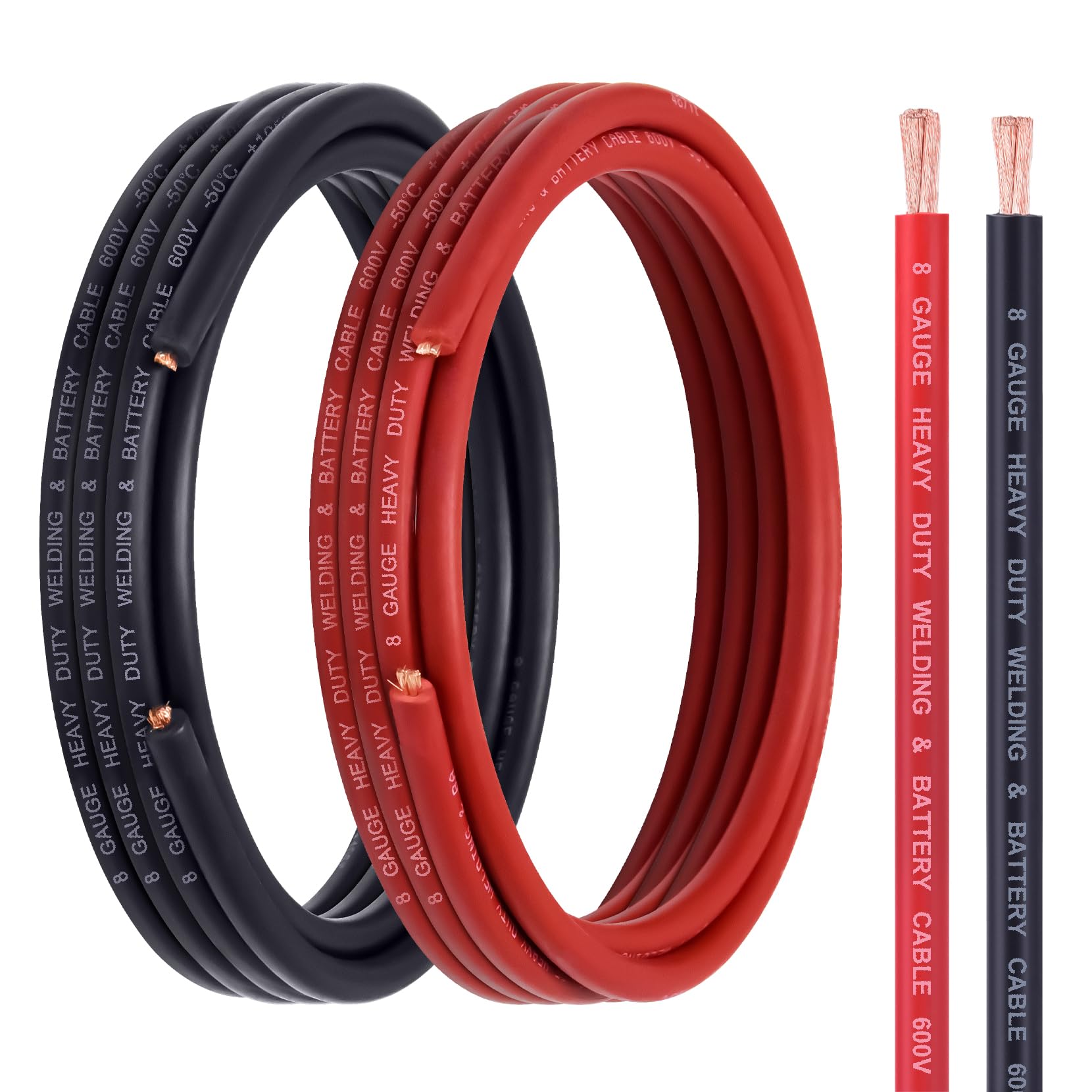 Geosiry red 15ft battery cable for high-current automotive connections