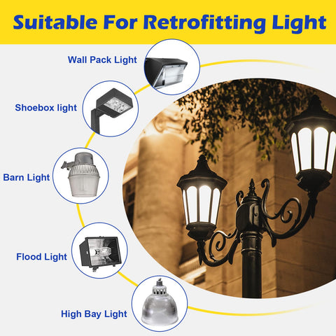 GEPLAD corn bulb installed in patio or garage for safe night use