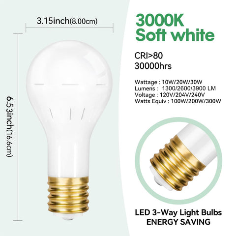 GEPLAD 3-way LED bulb delivering 1300/2600/3900 lumens for versatile brightness