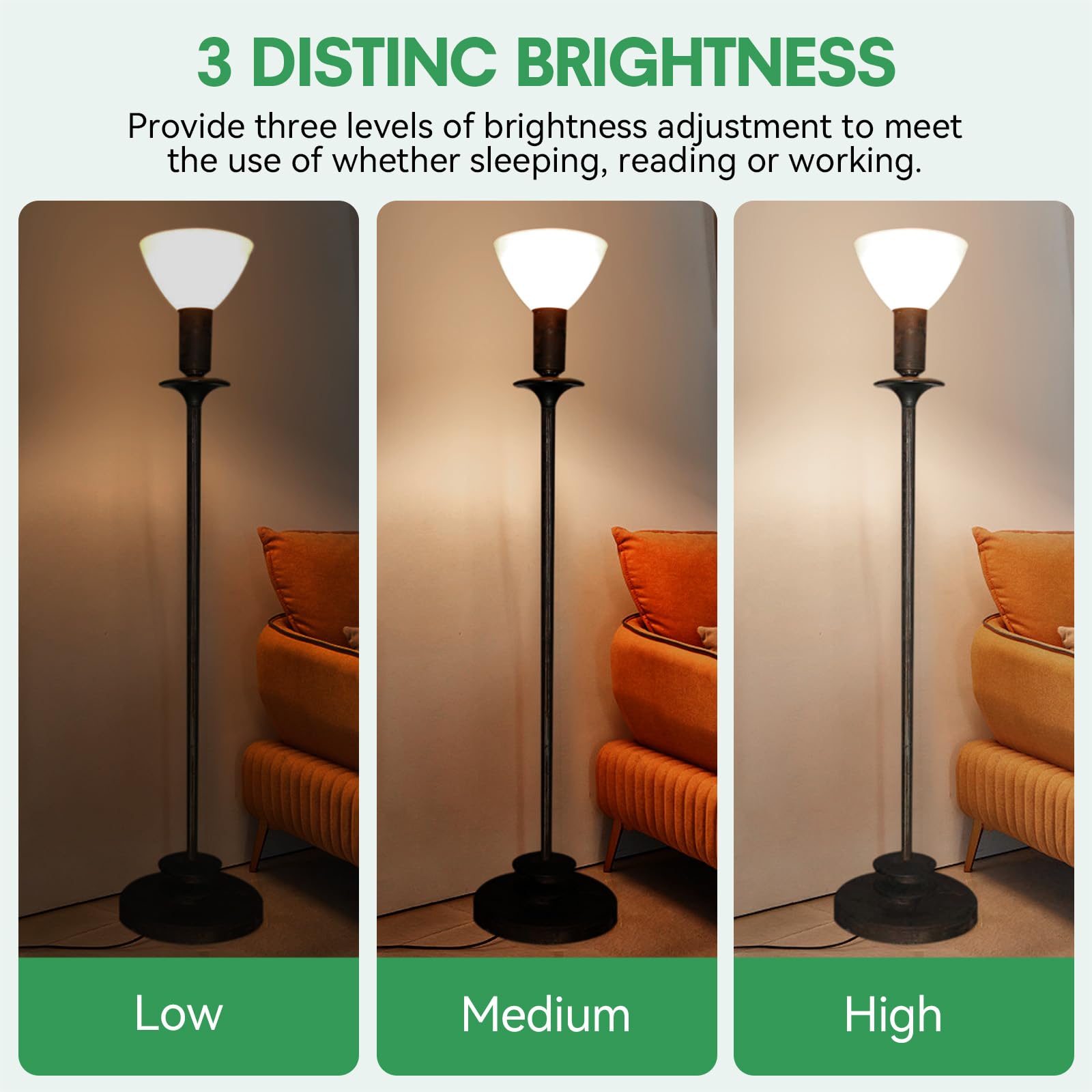 GEPLAD Mogul Base 3-Way LED bulb installed in vintage fixtures for authentic upgrades.