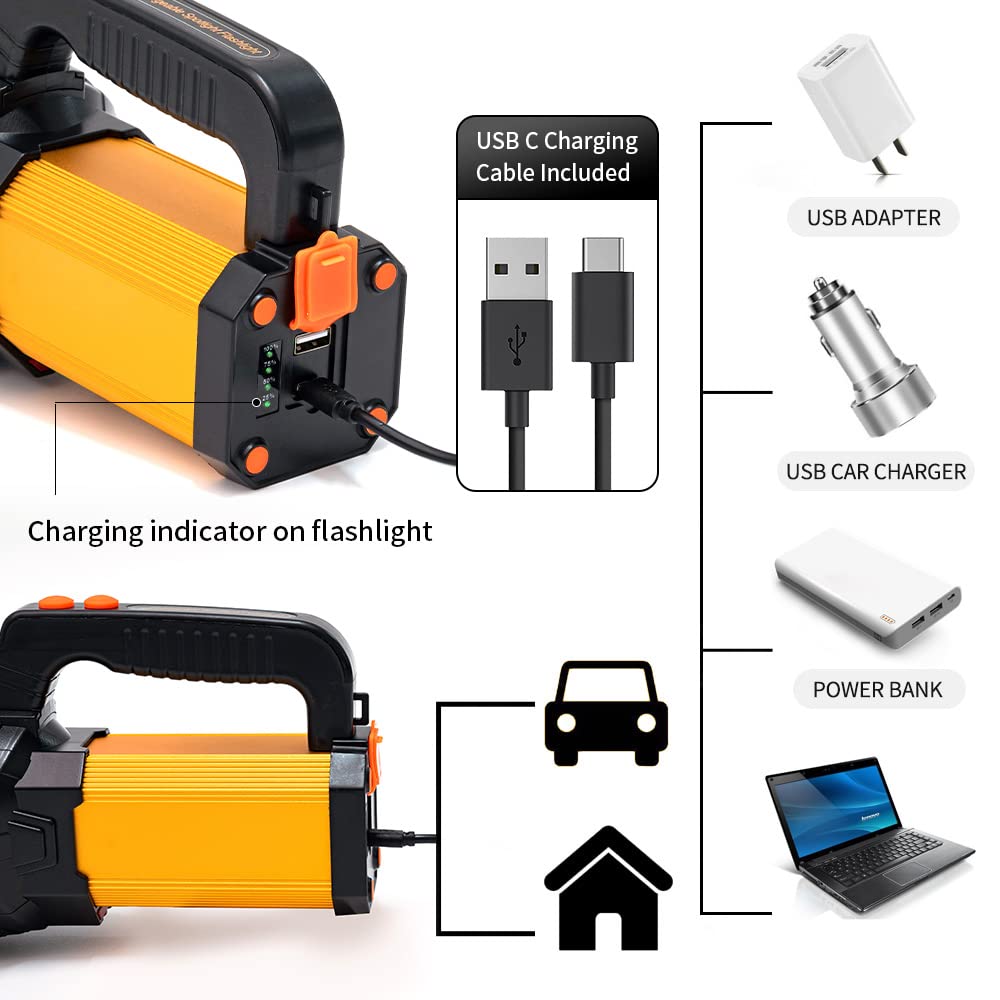 GEPROSMA flashlight with tripod mounting and carrying options