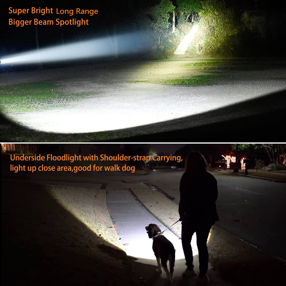 GEPROSMA flashlight side view showing lantern mode for camping and emergencies
