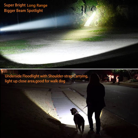 GEPROSMA flashlight side view showing lantern mode for camping and emergencies