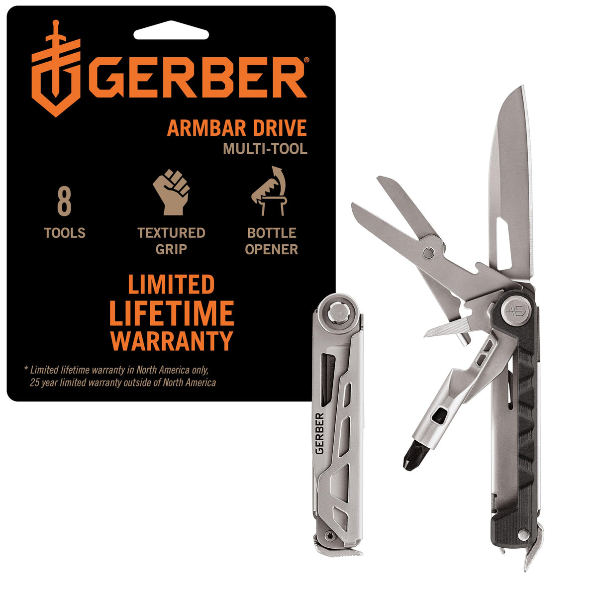 Gerber Armbar Drive blade-open for quick outdoor cutting tasks.