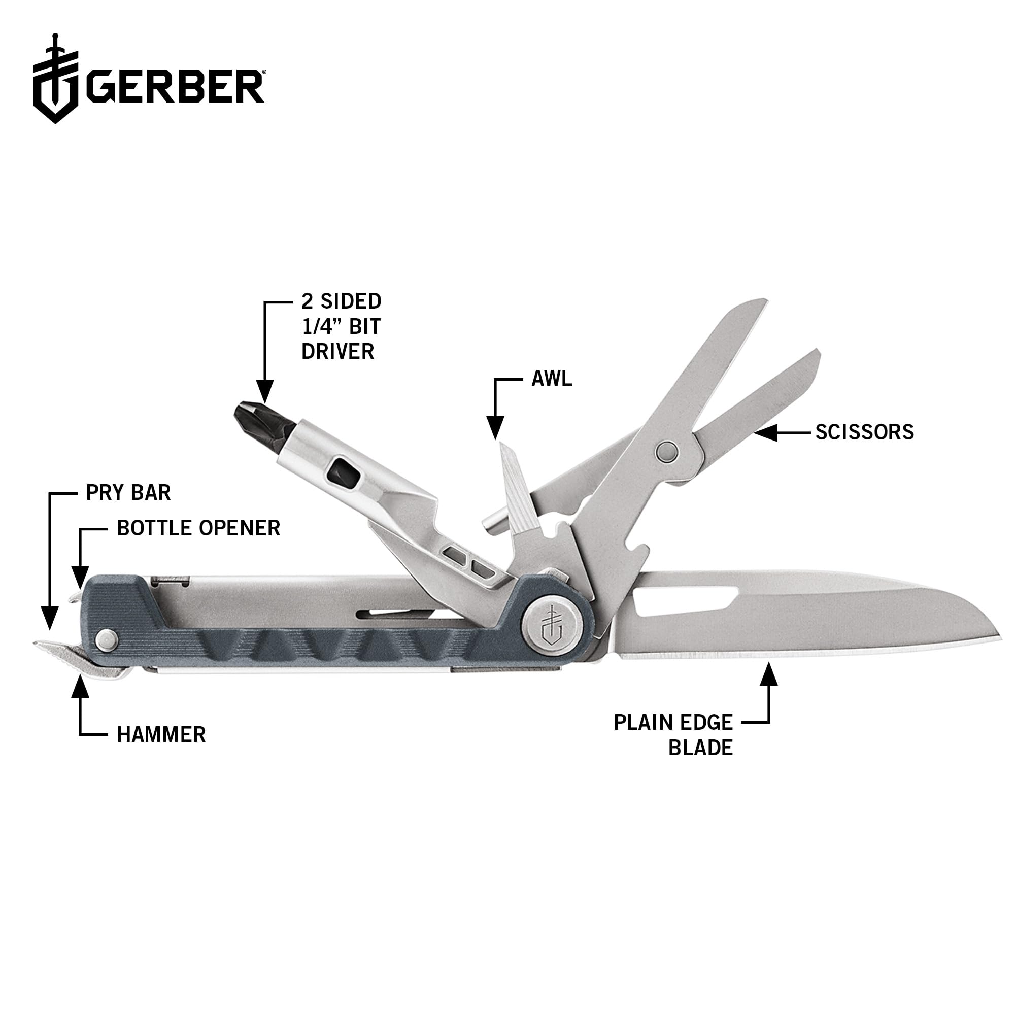 Gerber Armbar Drive pocket knife blade ready for quick cuts on trail