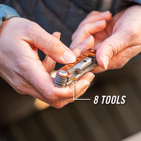 Gerber Armbar Drive scissors in use for fast trimming.