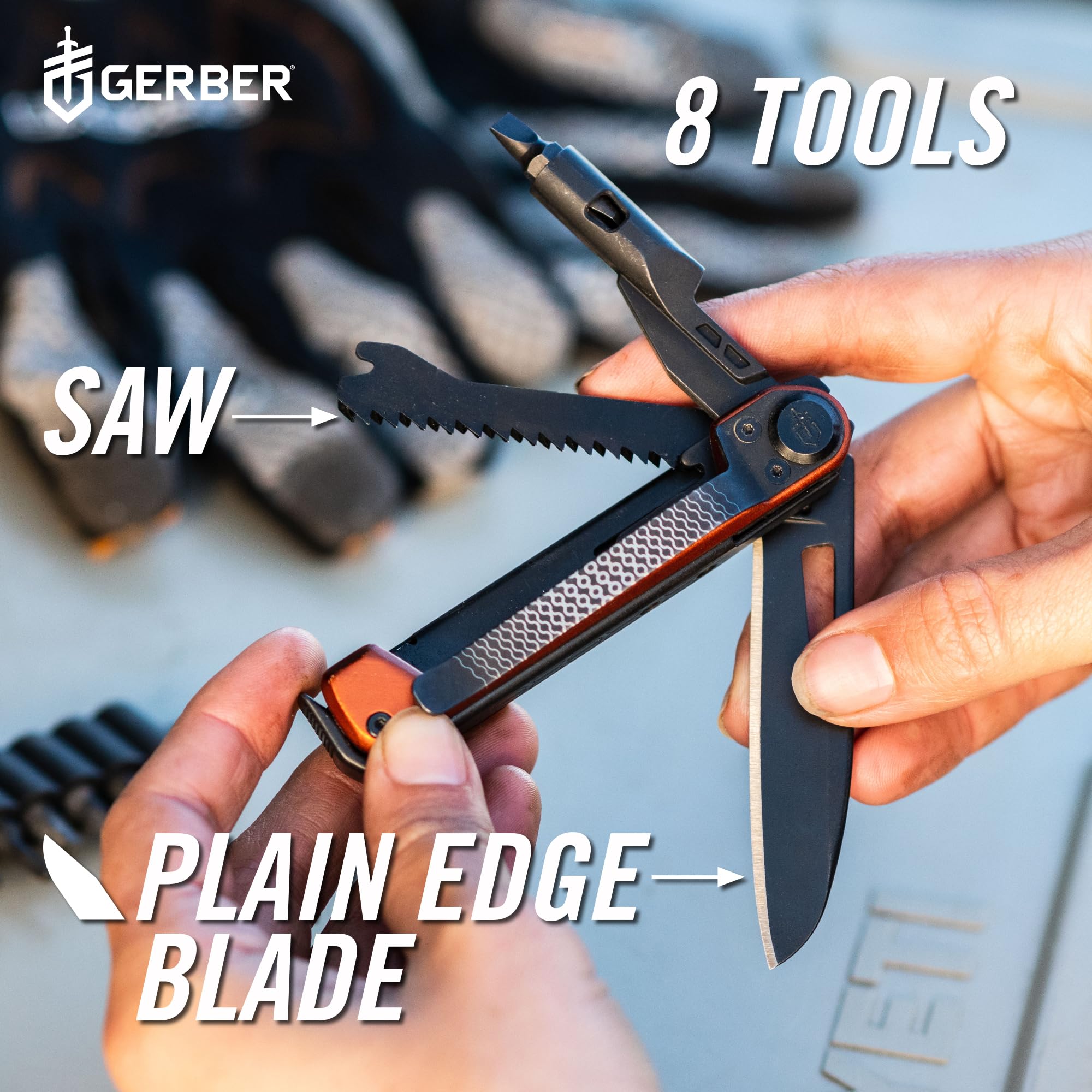 Gerber Armbar Trade awl and saw ready for field crafting and quick fixes.