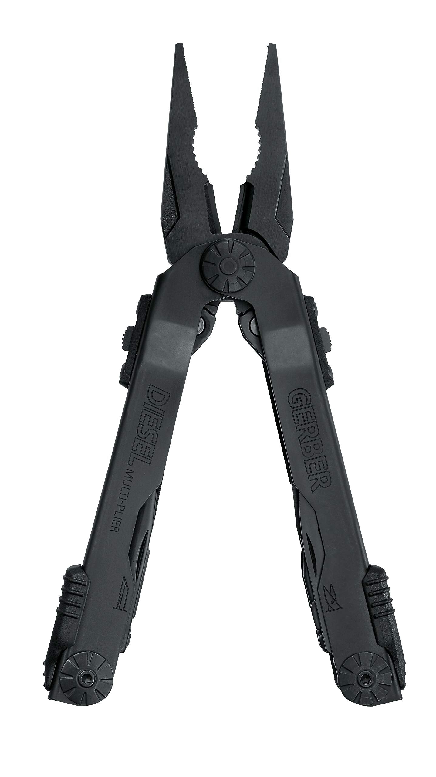 Gerber Diesel Black half-serrated blade ready for versatile cutting tasks