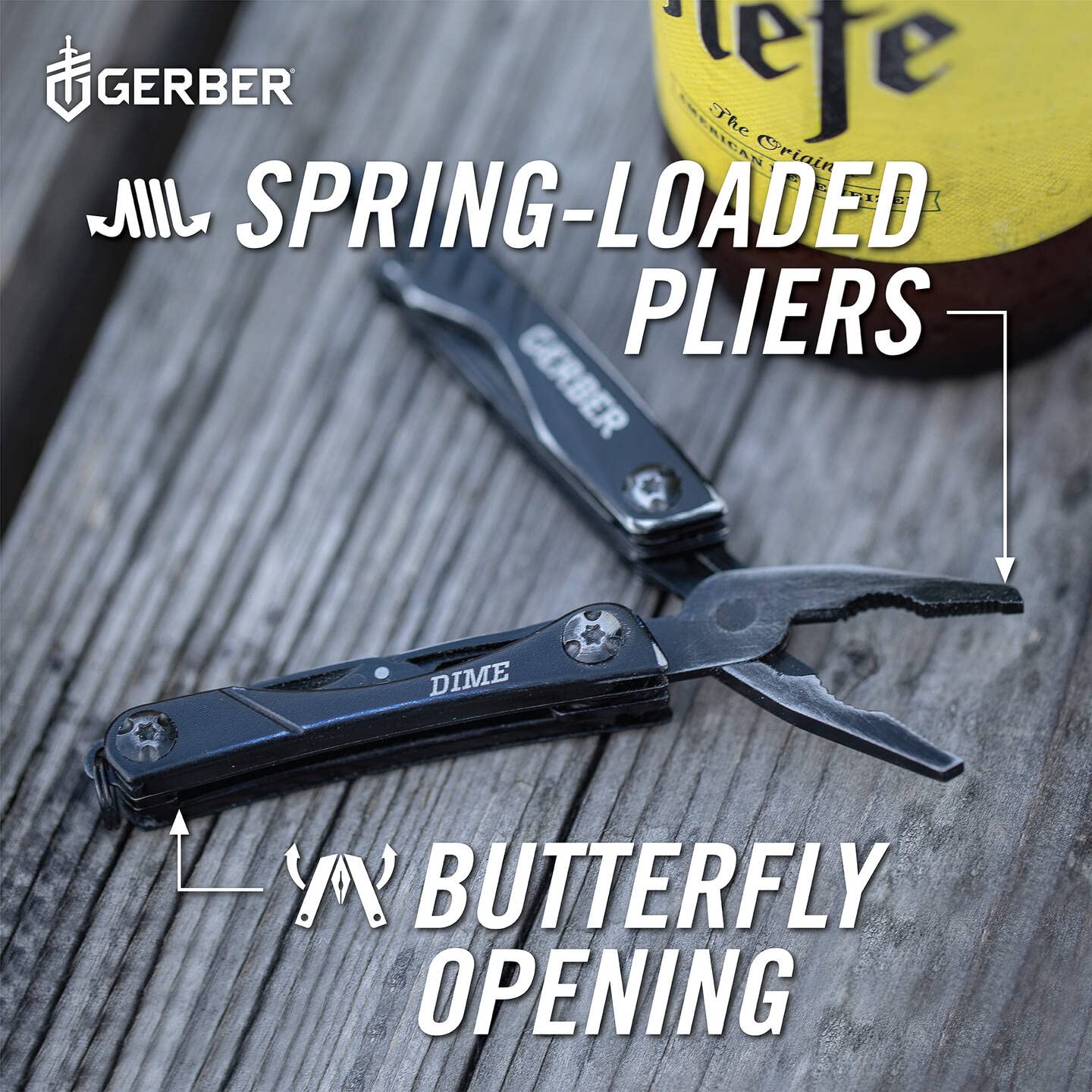 Gerber Dime Micro Tool butterfly opening provides quick one-handed access
