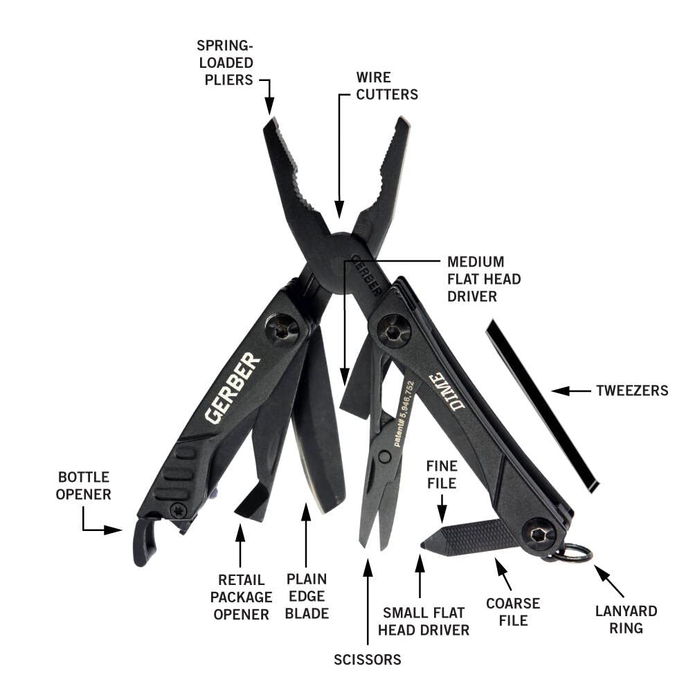 Gerber Dime Micro Tool packs ten functions in one compact frame