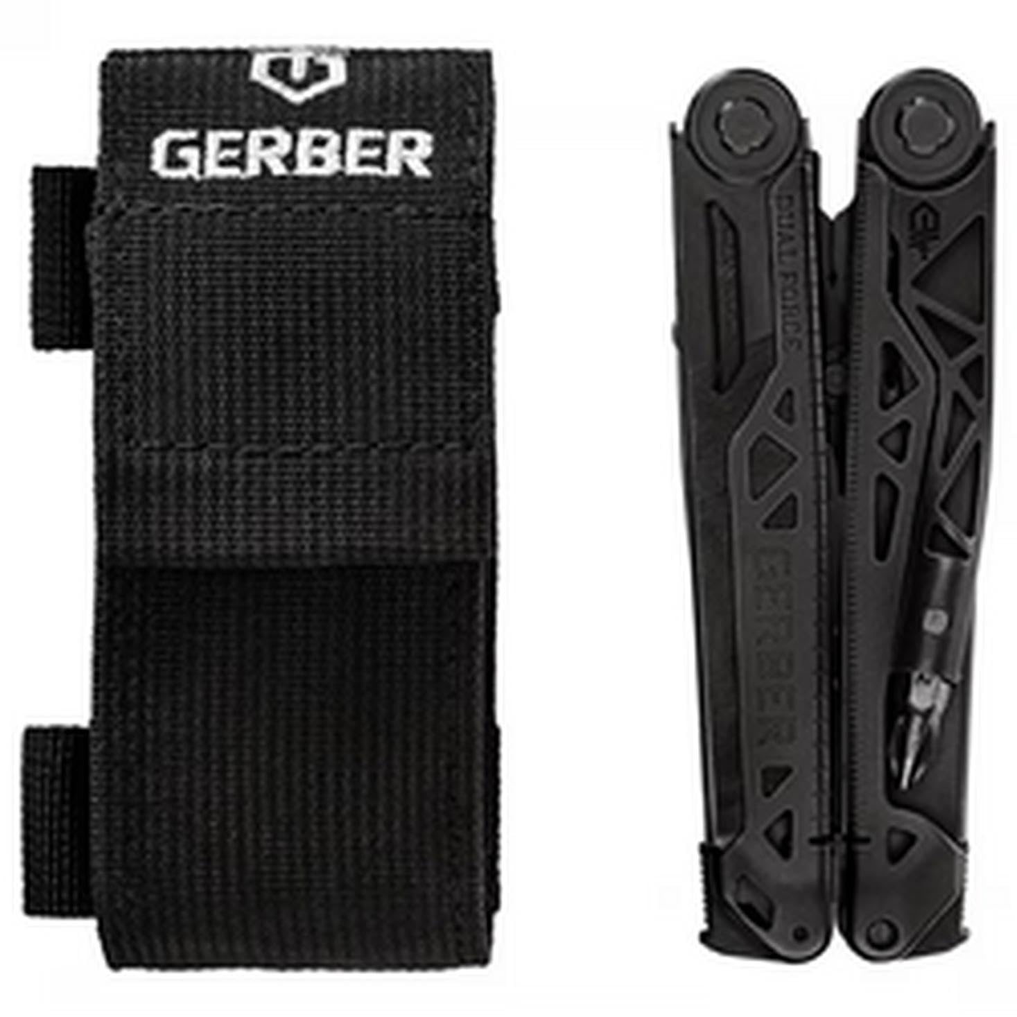Gerber Dual-Force multitool blade-open showing the 3.25-inch plain edge blade