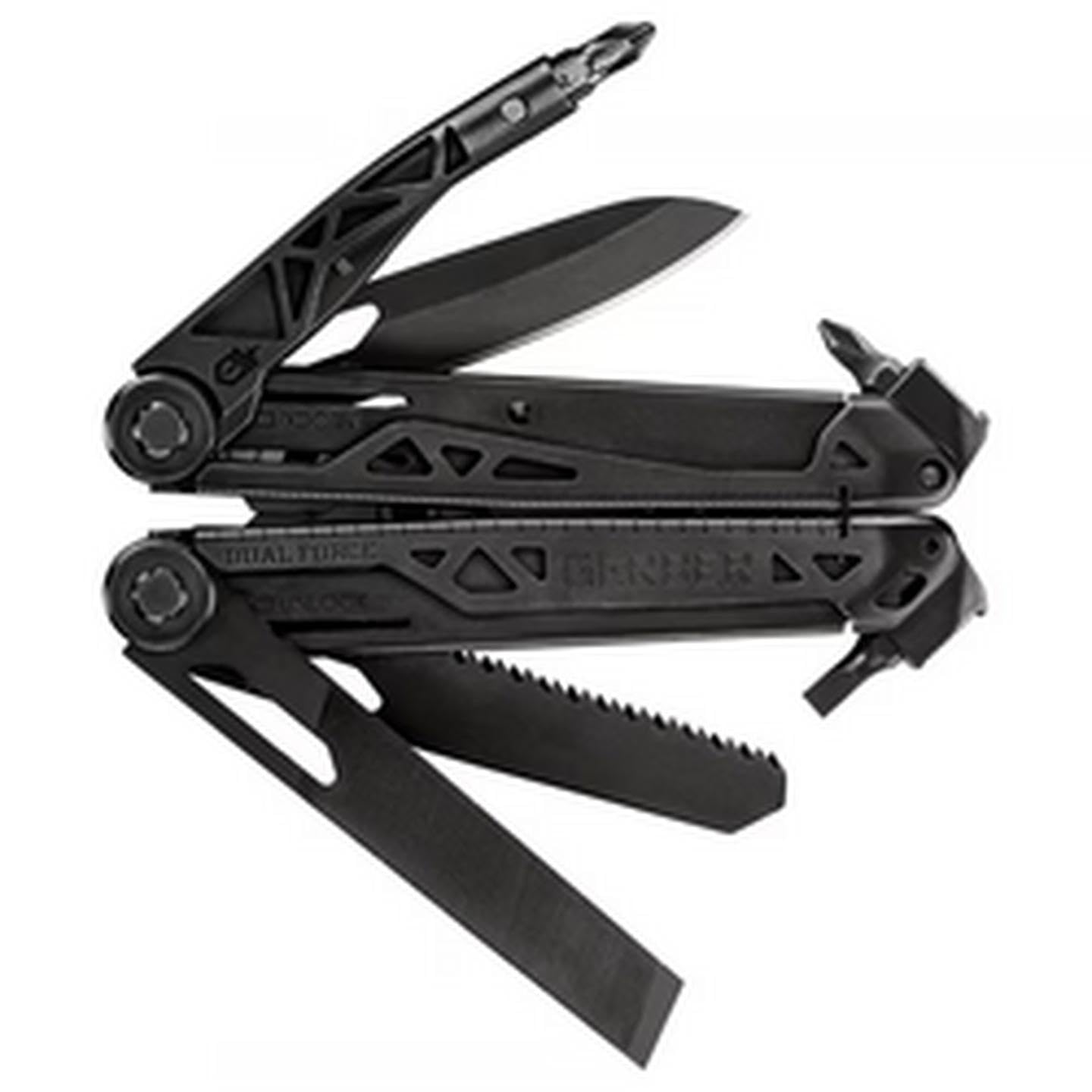 Gerber Dual-Force multitool-saw in use for quick cuts