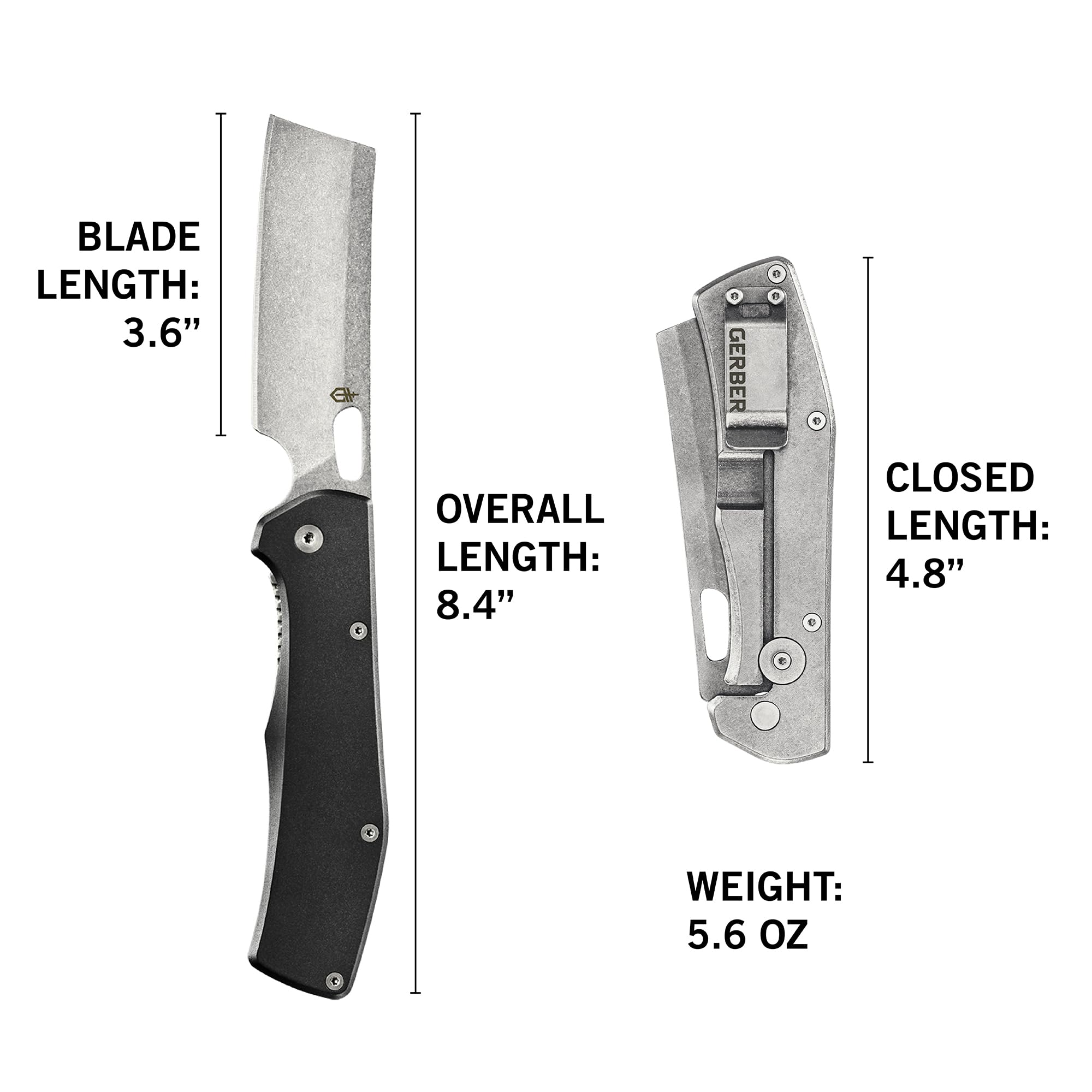 Gerber Flatiron 3-6-inch cleaver blade for versatile chopping tasks.