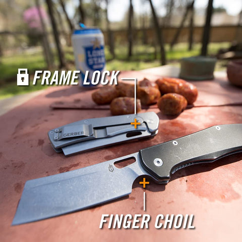 Gerber Flatiron pocket clip keeps knife secure at your side.