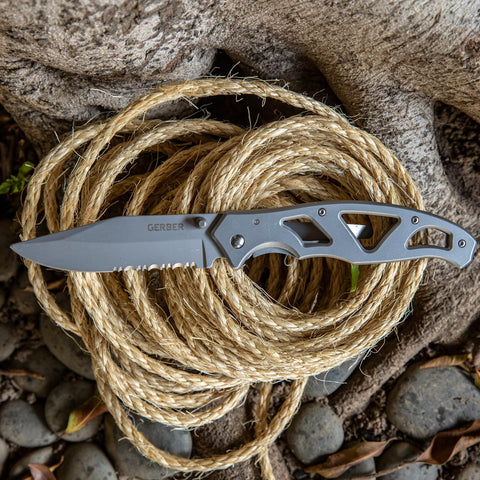 Gerber Paraframe open-frame design highlighting minimalist, easy-to-clean construction.