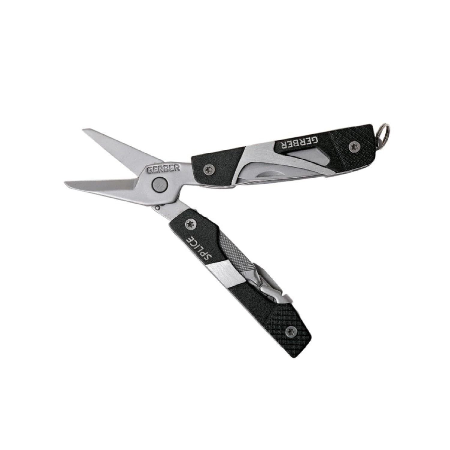 Gerber Splice pocket knife showing dual blades for versatile cutting tasks.