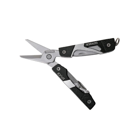 Gerber Splice pocket knife showing dual blades for versatile cutting tasks.