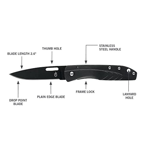 Gerber STL 2.0 knife with titanium coating for corrosion resistance
