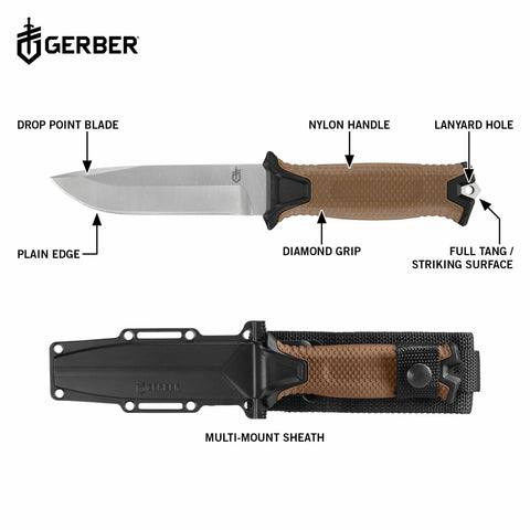Gerber StrongArm Magnacut plain edge blade in action for precise outdoor cuts.