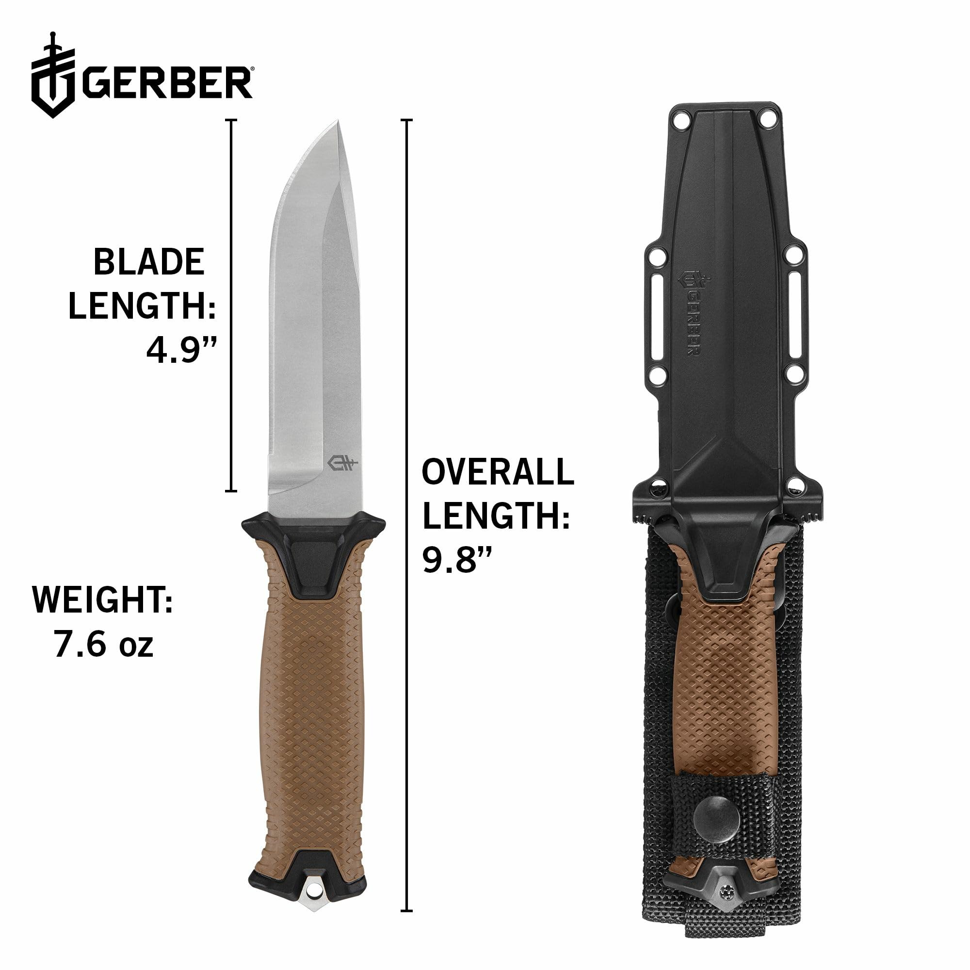 Gerber StrongArm Magnacut rubberized grip provides secure handling in wet conditions.