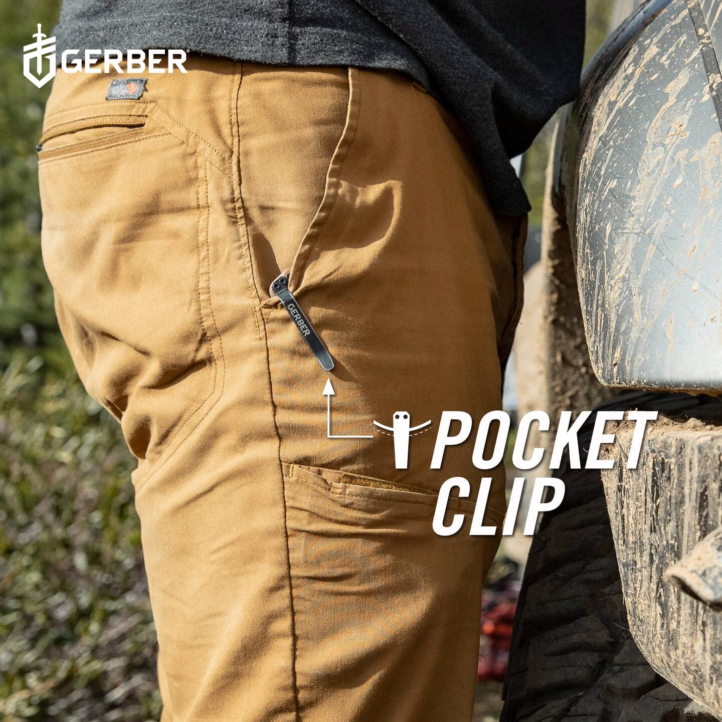 Gerber Zilch 3-1 inch blade, versatile everyday cutting edge.
