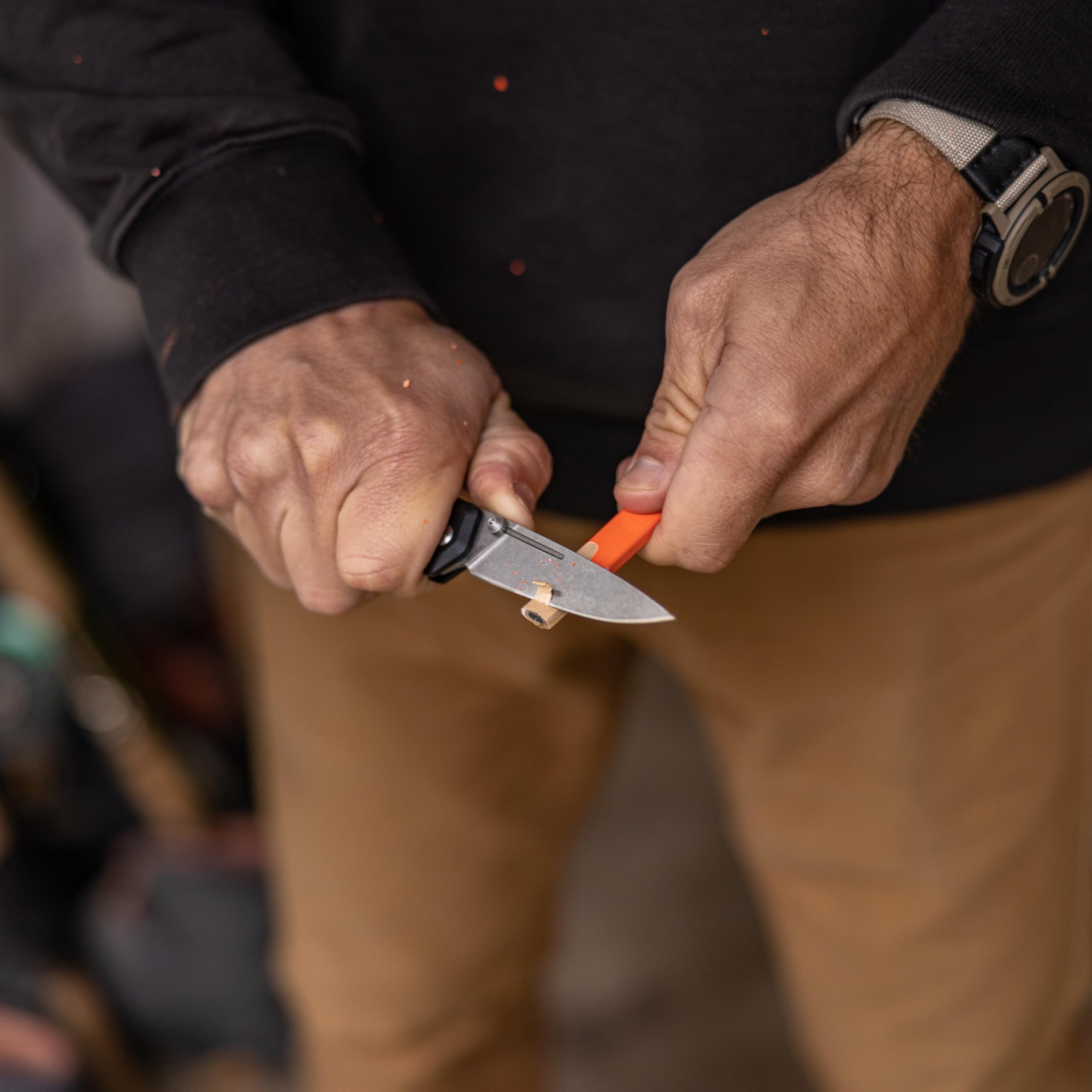 Gerber Zilch integrated lanyard hole keeps gear secure.