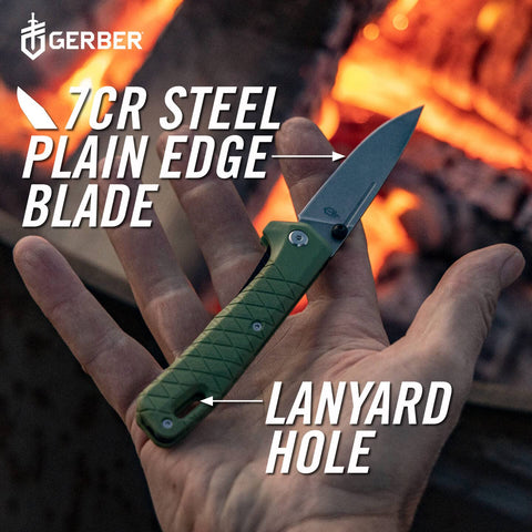 Gerber Zilch slim-profile design, minimizes bulk in the pocket.