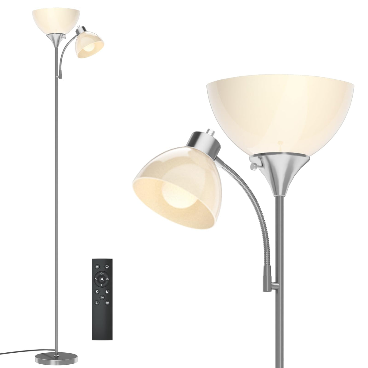 GERGO floor lamp with remote control for convenient lighting from anywhere
