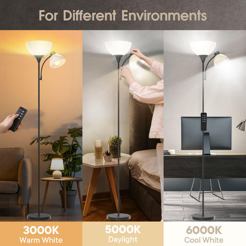 GERGO remote control usage shows independent light control for customizable room ambience.