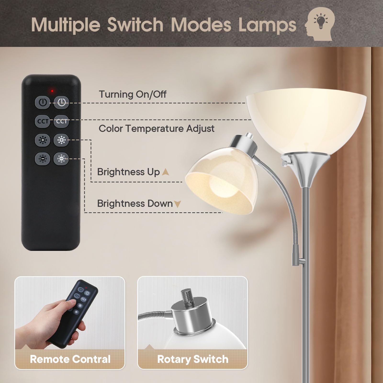 GERGO lamp with two independent controls for mother and daughter lamps