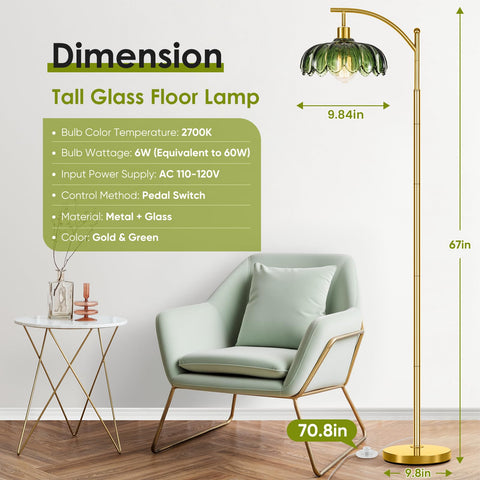 gernehop vintage arc lamp with sturdy metal base enhances modern décor