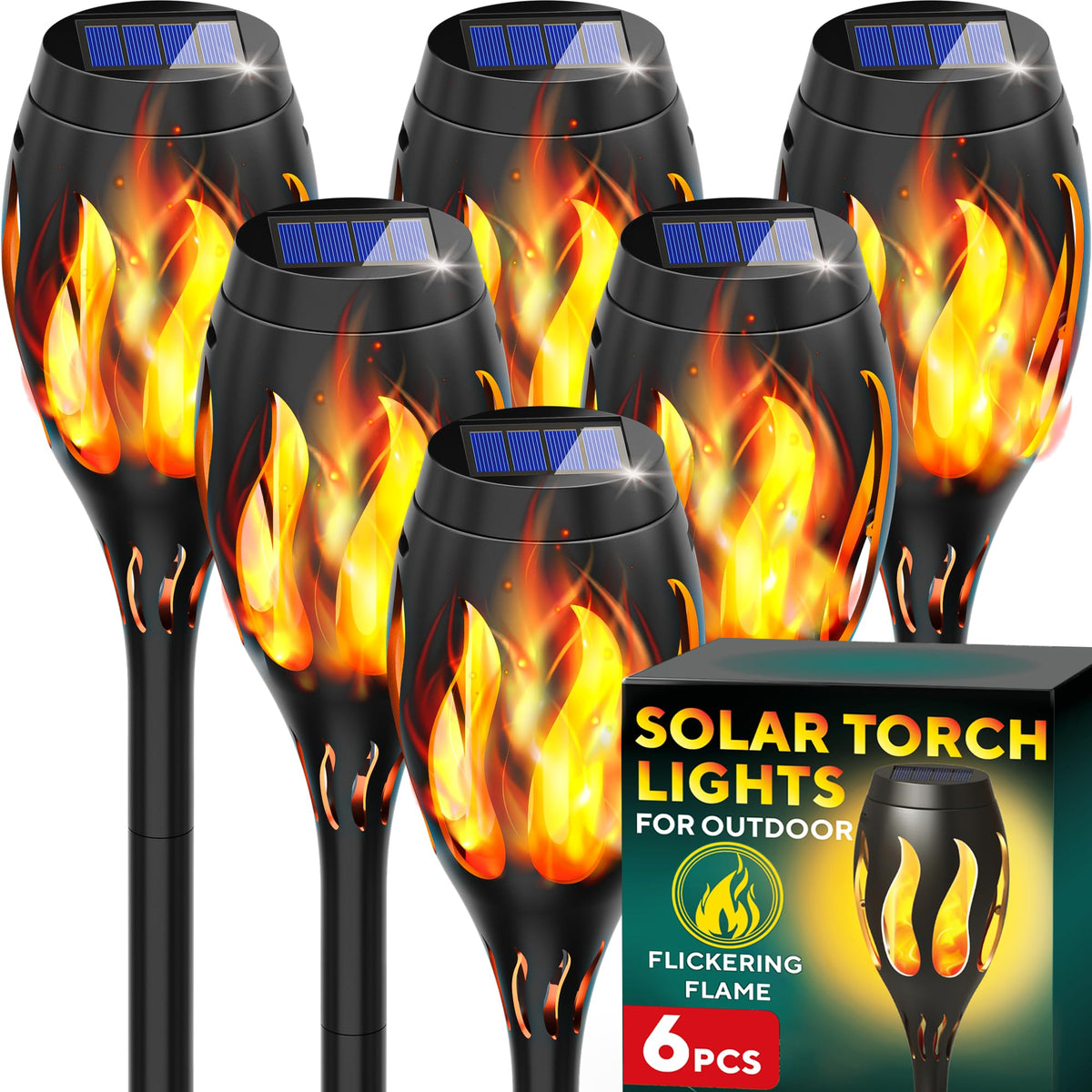 GEROSSI beautiful solar lights outside 6-pack provide warm, maintenance-free ambience for evenings.