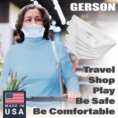 GERSON N95 pouch respirator made in USA label.